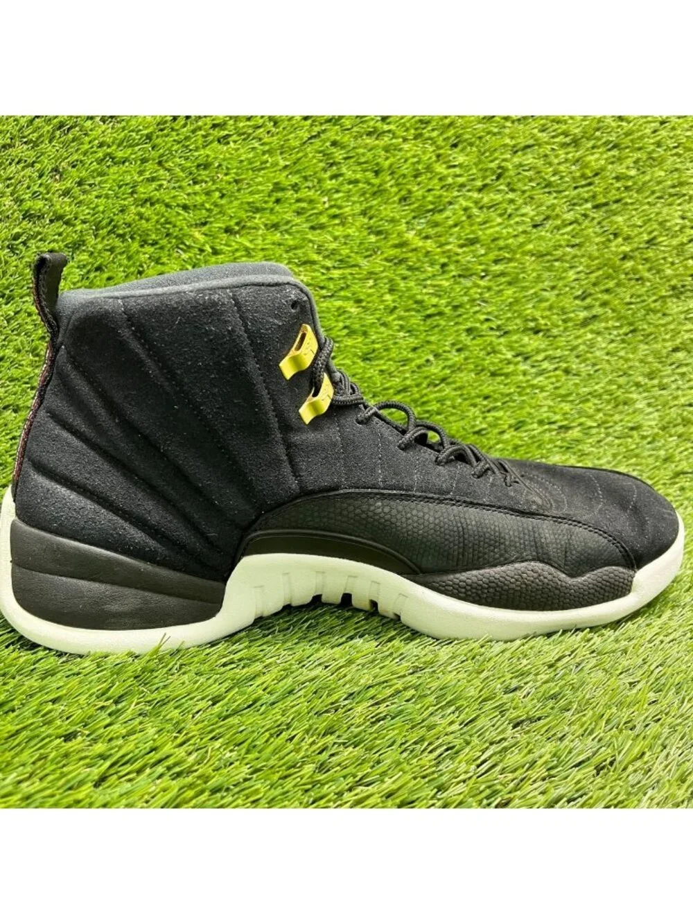 Nike Air Jordan 12 Retro Reverse Taxi Mens Size 15 Black Athletic Shoes Sneakers
